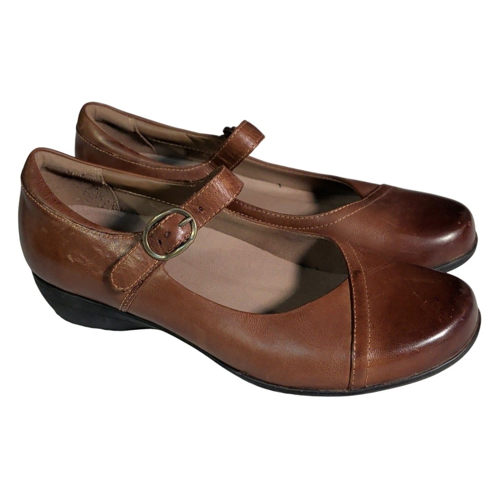 Dansko Fawna Shoes Womens Size 8.5-9 EU 39 Leather Mary Jane Comfort Brown